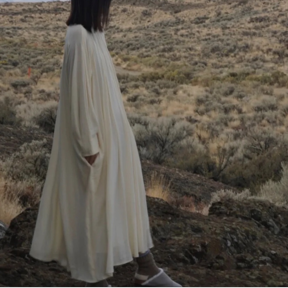 wool blend knit long dress